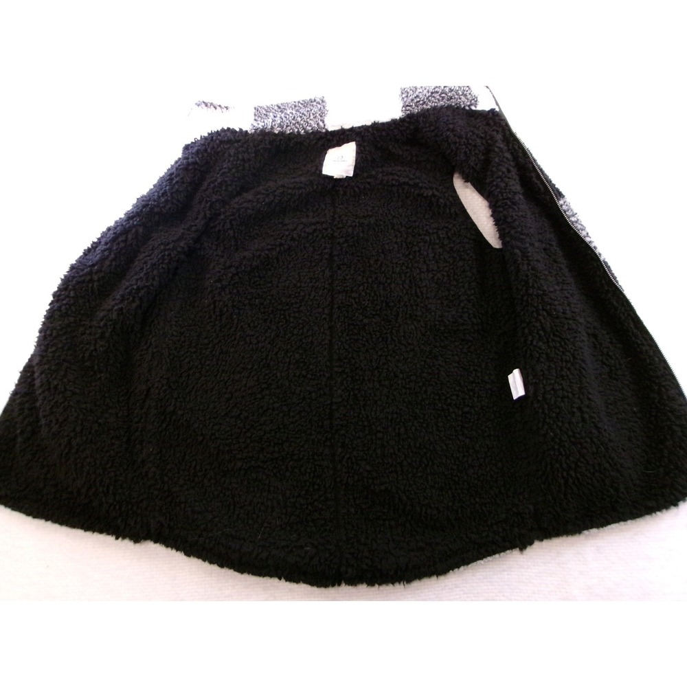 Thread & Supply Sherpa Vest Womens Small Black White Plaid J1447SSHTJ - Picture 3 of 6